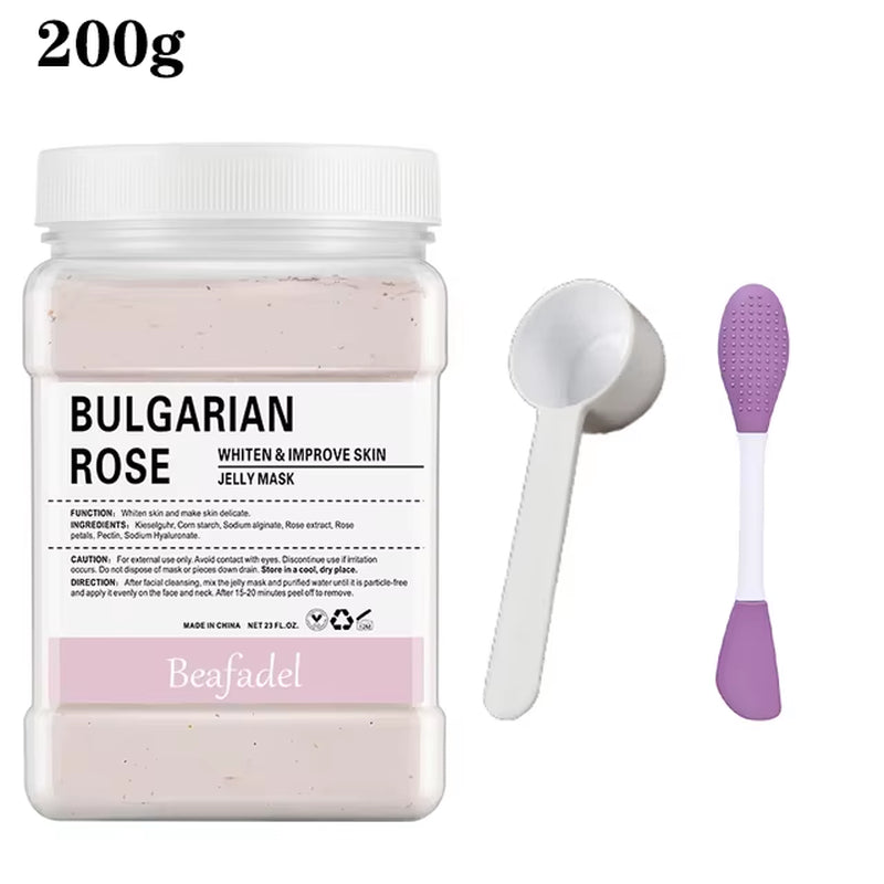 650G/200G Soft Hydro Jelly Mask Powder DIY Hydrojelly Masks Peel off Hyaluronic Acid Facial Skin Care Rose Mask for Face