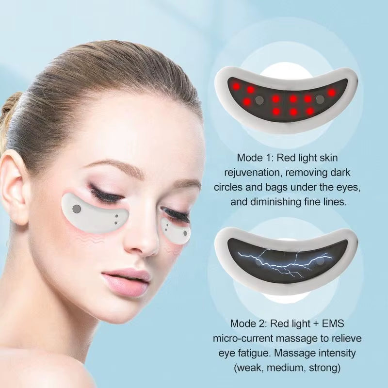 Hot Selling Ems Eye Vibration Massager Home Use Red Light Therapy Heat Compression Eye Bags Beauty Eye Massage Equipment