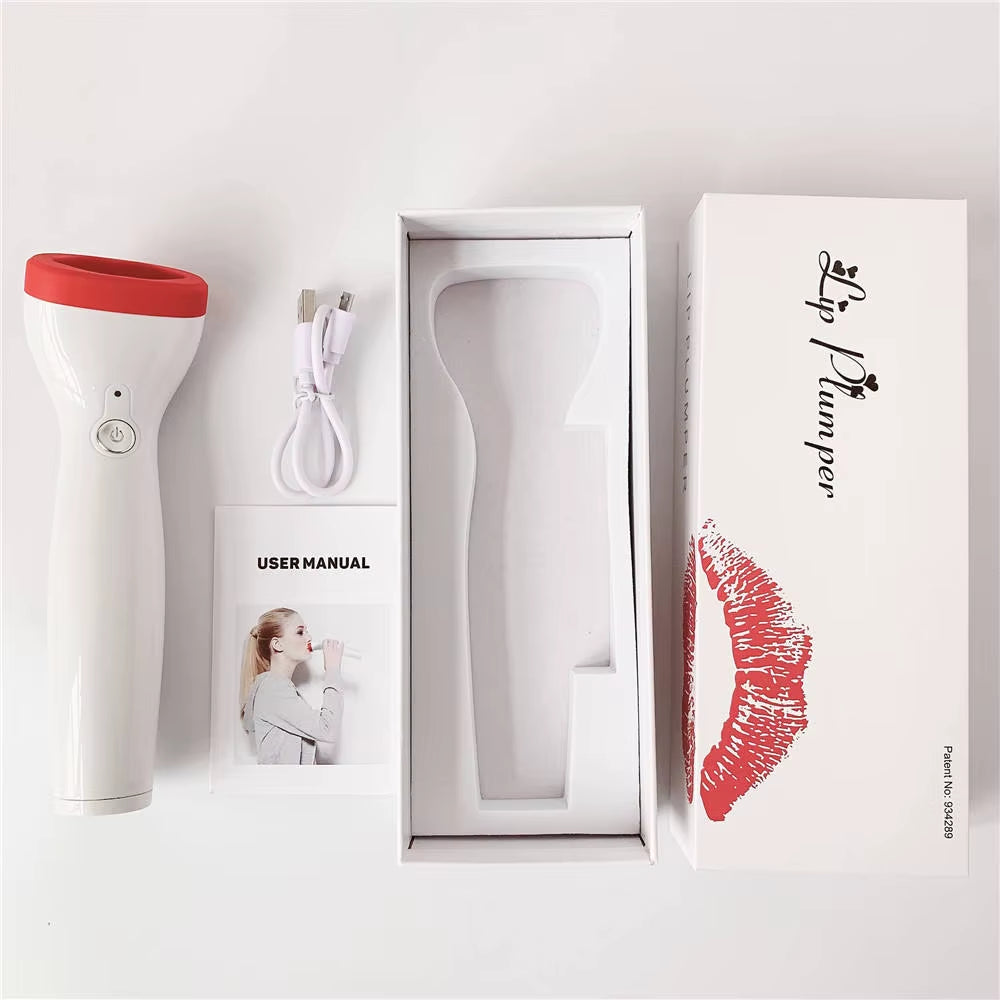 Silicone Lip Plumper Device Care Tool Sexy Bigger Lips Enlarger Labios Aumento Pump Natural Waterproof anti Power Battery Skin