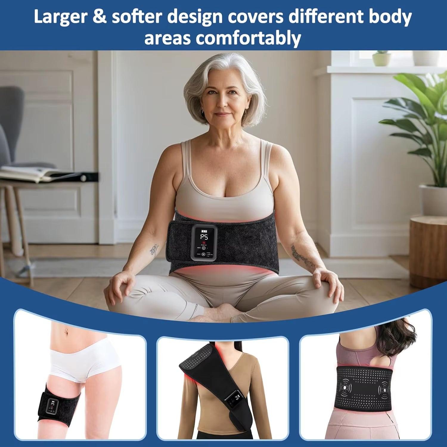 Wearable Wrap Infrared Therapy Body & Muscle Feet Knee Back Waist Paininfrared Light Large Pads Belt Red Light Therapy